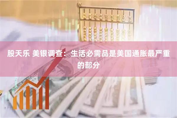 股天乐 美银调查：生活必需品是美国通胀最严重的部分