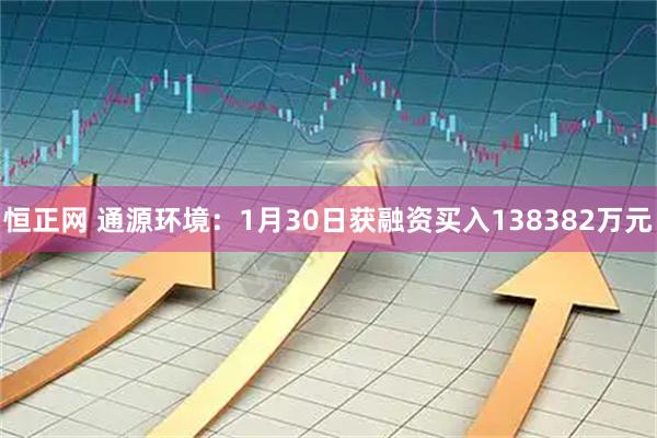 恒正网 通源环境：1月30日获融资买入138382万元